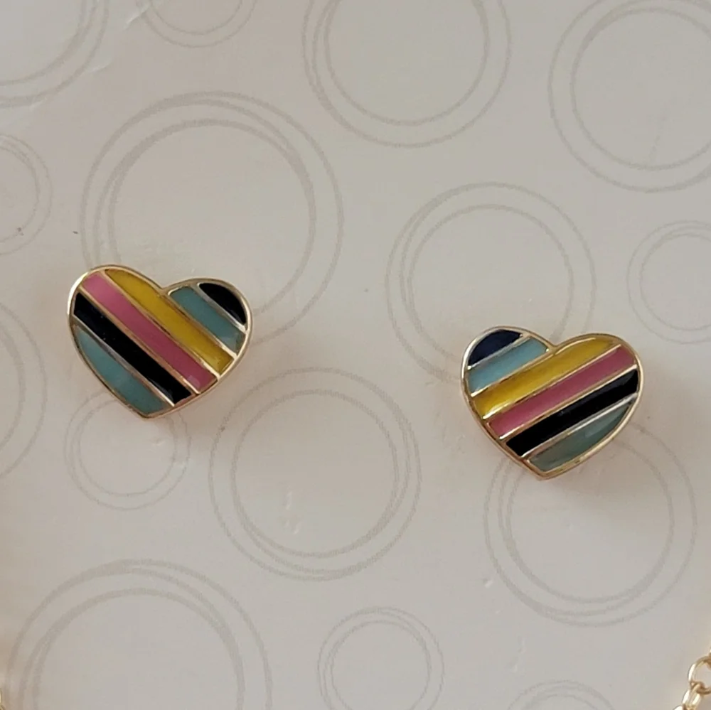 Rainbow Heart Locket and Earring Set | Wonder Nation